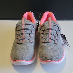 Women's Gray and Pink Athletic Shoes